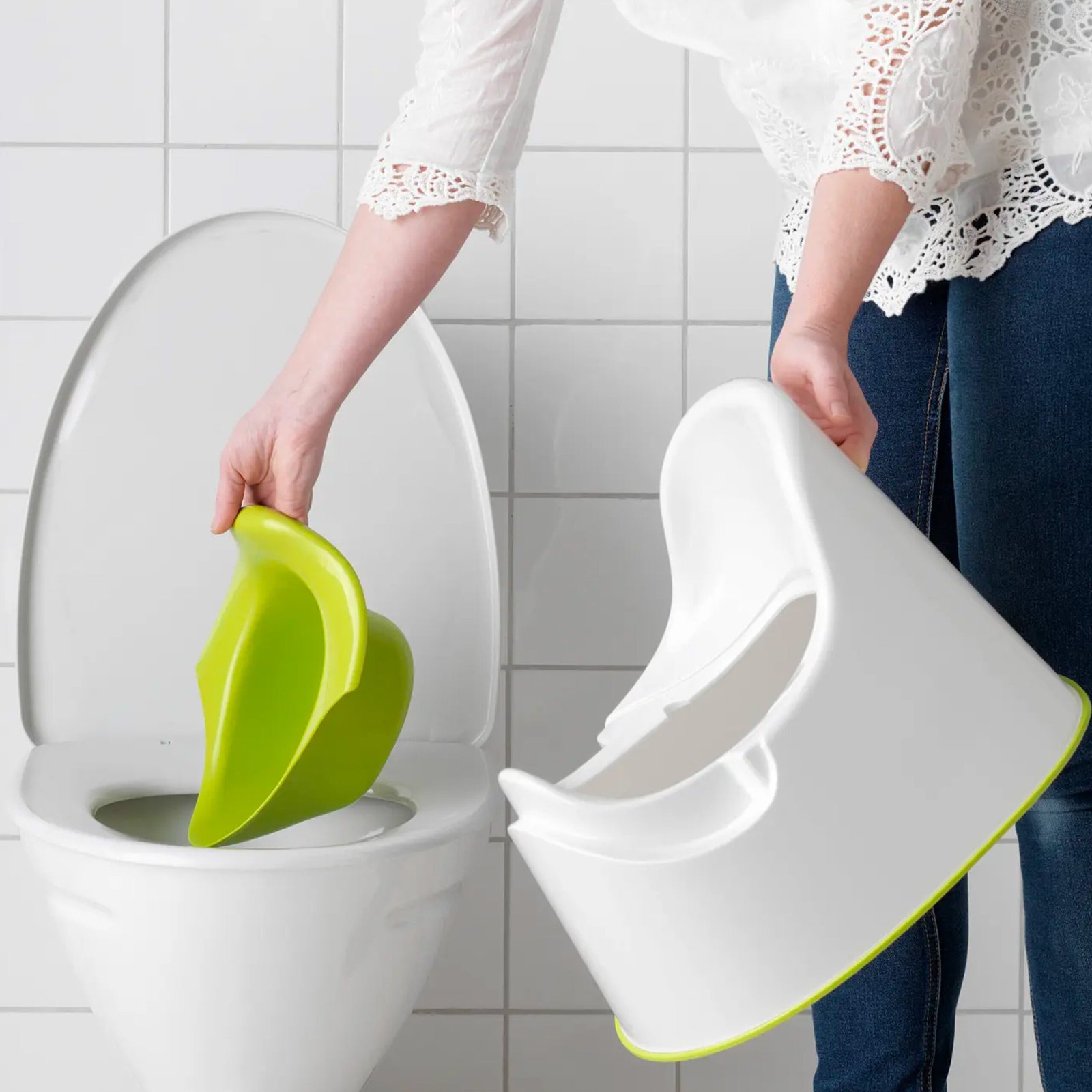 IKEA LOCKIG Children's Potty – White/Green - Image 4
