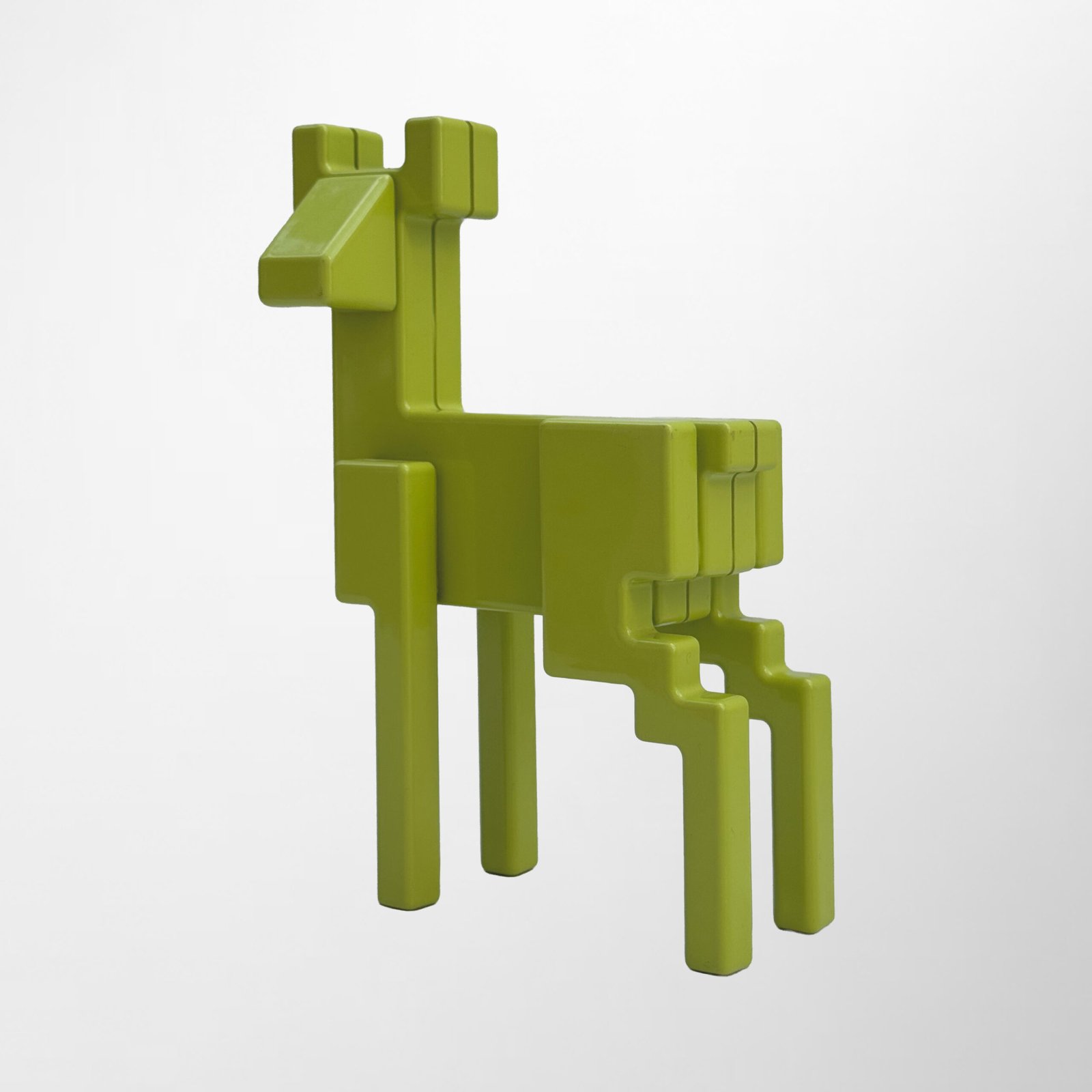 IKEA SAMSPELT Pixel Deer Sculpture – Green - Image 2
