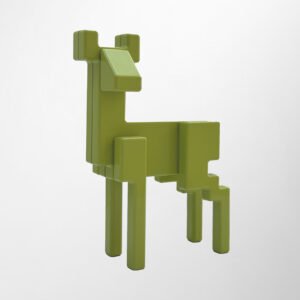 IKEA SAMSPELT Pixel Deer Sculpture – Green
