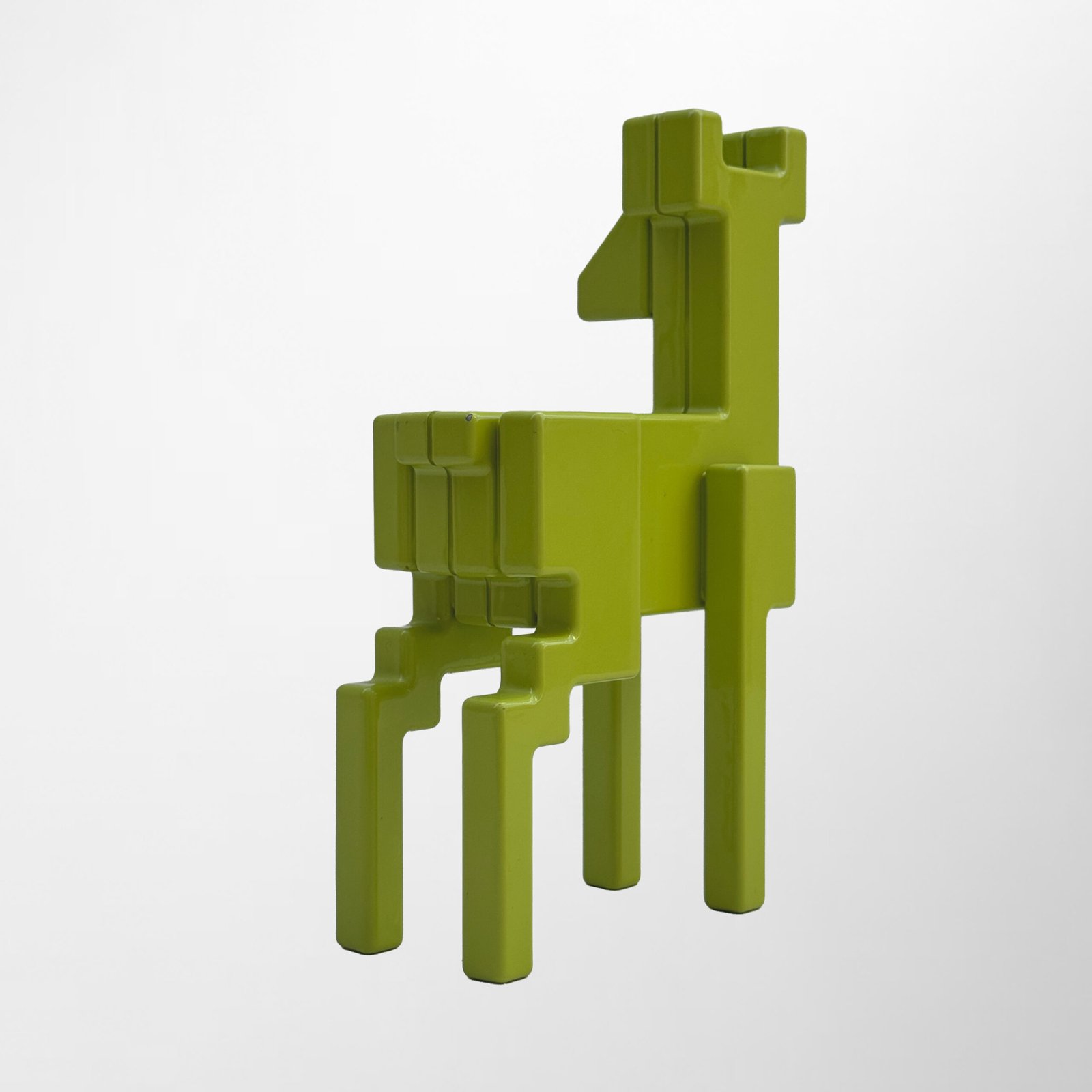 IKEA SAMSPELT Pixel Deer Sculpture – Green - Image 4