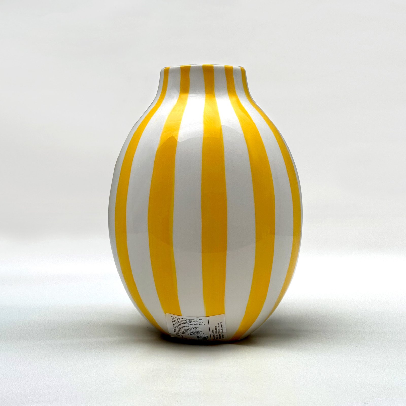 IKEA BLODBJÖRK Vase – Stripe White/Yellow - Image 2