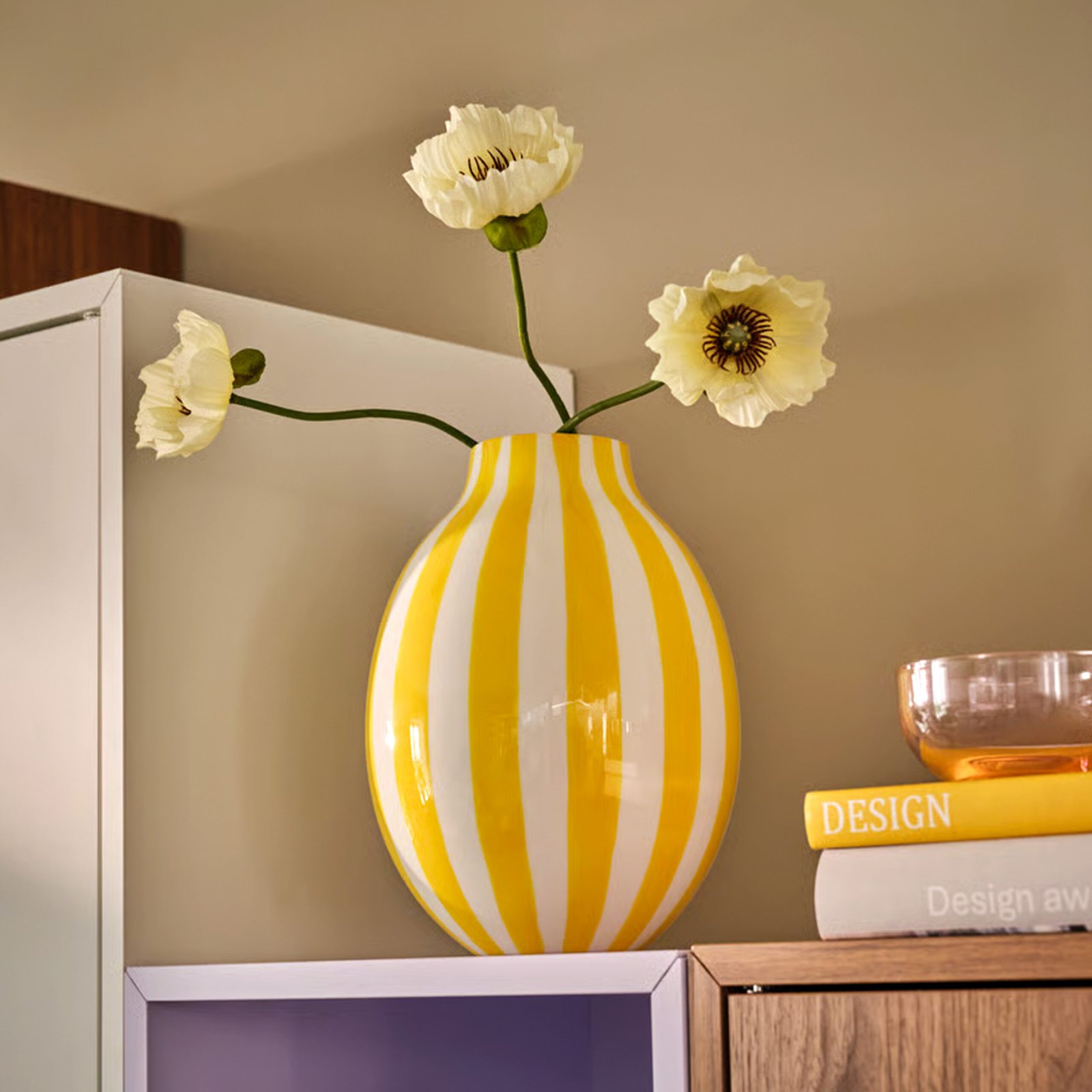IKEA BLODBJÖRK Vase – Stripe White/Yellow - Image 5