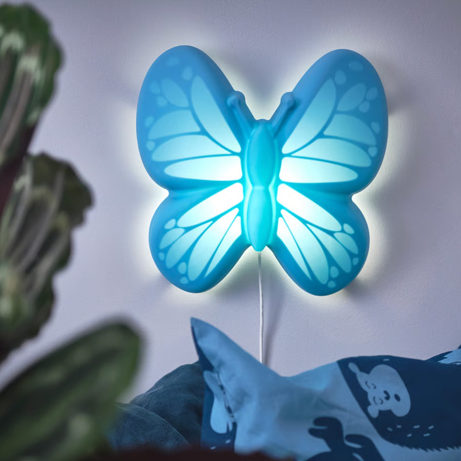 IKEA UPPLYST Wall Lamp – Butterfly, Light Blue - Image 5