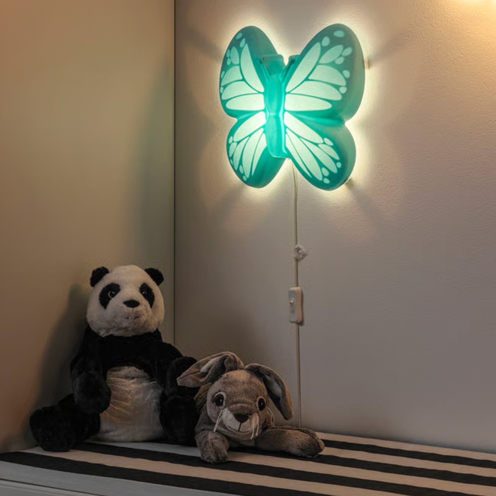 IKEA UPPLYST Wall Lamp – Butterfly, Light Blue - Image 6