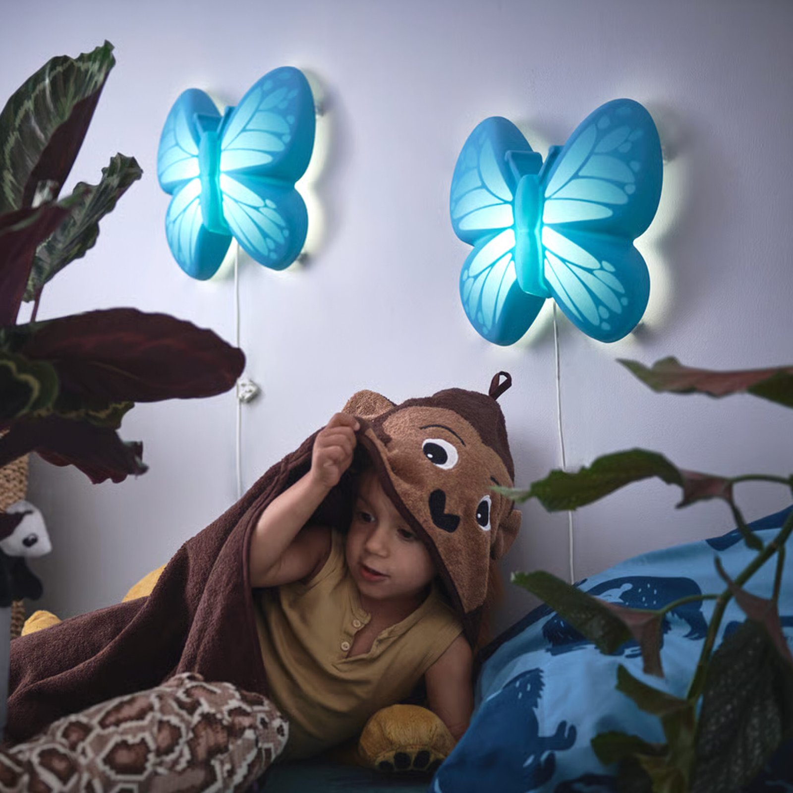 IKEA UPPLYST Wall Lamp – Butterfly, Light Blue - Image 7